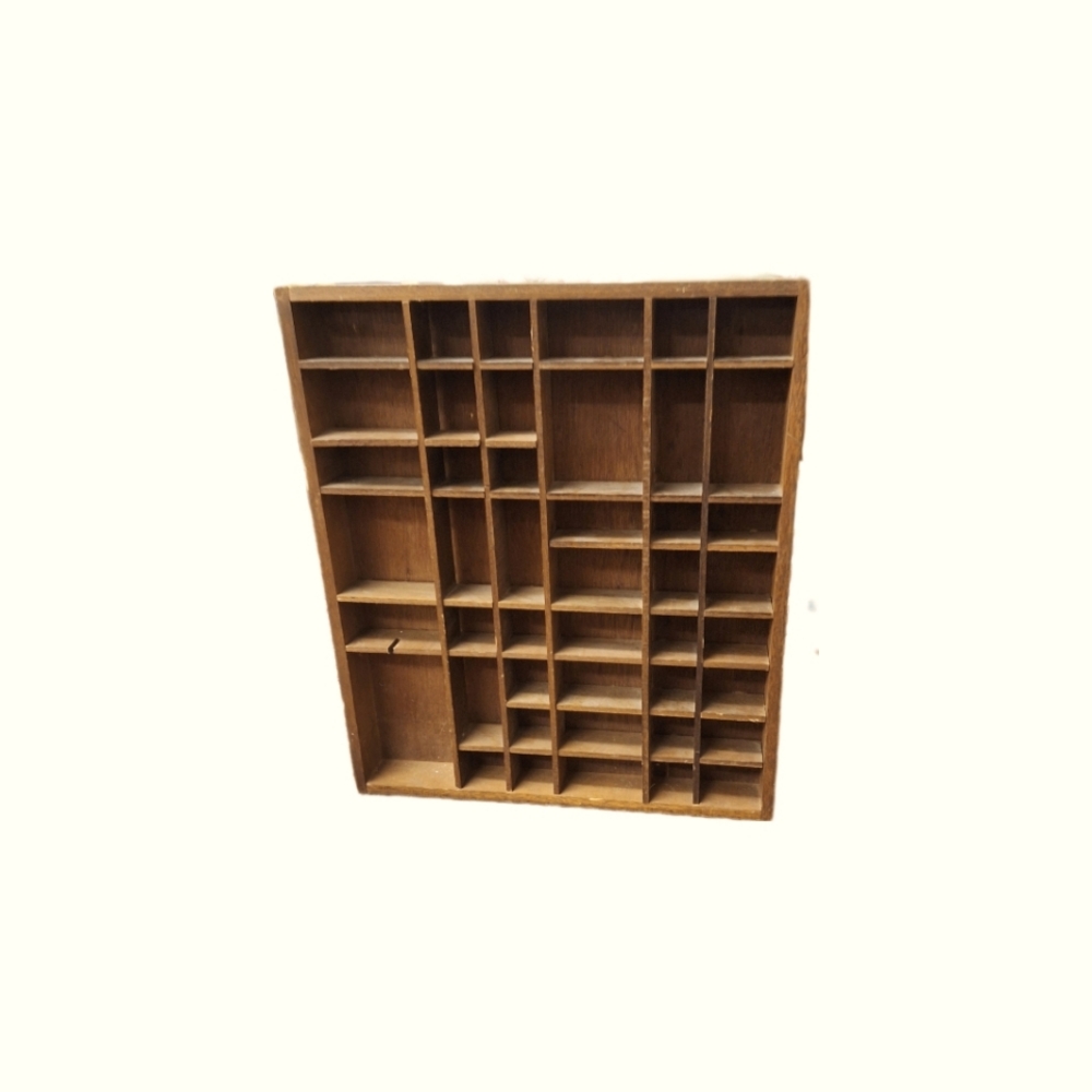 Handmade Wooden Cubby Printer Drawer Collectiable Shelf